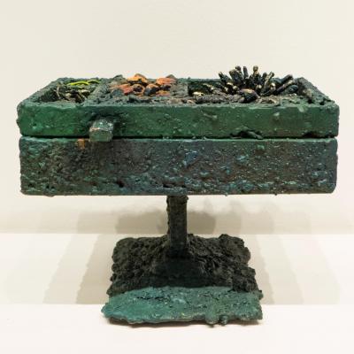 James Anthony Bearden Segment Jewelry Box on Pedestal 2017