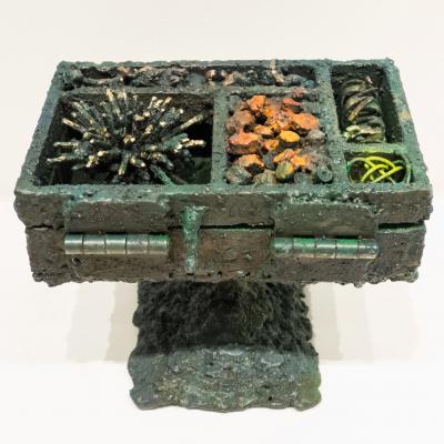 James Anthony Bearden Segment Jewelry Box on Pedestal 2017