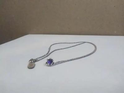 James Avery James Avery Sterling Silver 20 Link Chain with Amethyst Pendant