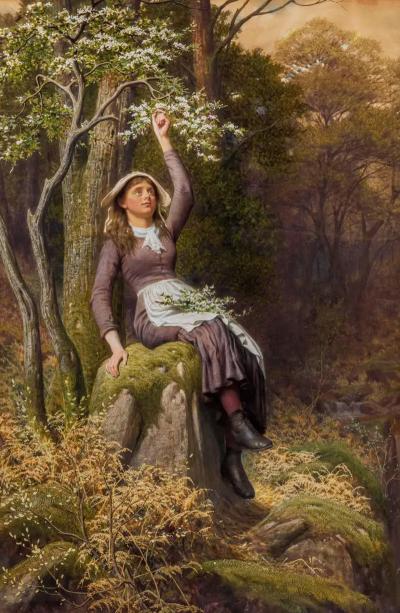 James Barnes 1870 1923 Gathering May An Exceptional Watercolor on Paper