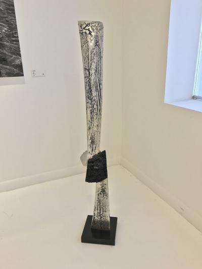 James C Myford BRUTALIST ABSTRACT CAST ALUMINIUM SCULPTURE BY JAMES C MYFORD