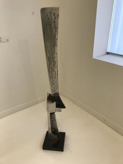 James C Myford BRUTALIST ABSTRACT CAST ALUMINIUM SCULPTURE BY JAMES C MYFORD