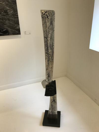 James C Myford BRUTALIST ABSTRACT CAST ALUMINIUM SCULPTURE BY JAMES C MYFORD