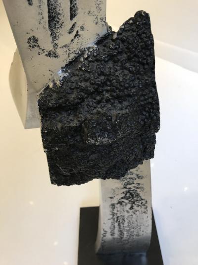James C Myford BRUTALIST ABSTRACT CAST ALUMINIUM SCULPTURE BY JAMES C MYFORD