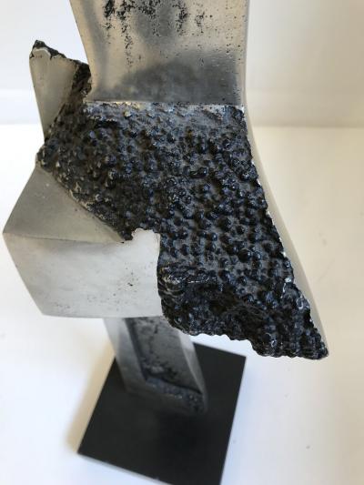 James C Myford BRUTALIST ABSTRACT CAST ALUMINIUM SCULPTURE BY JAMES C MYFORD