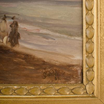 James Charles English 1851 1906 Beach at Sunset painting