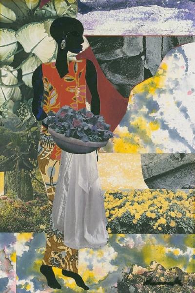 James Denmark WOMAN WITH FLOWERS C 1980