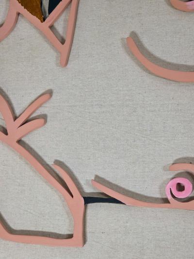 James Elkins James Elkins Signed Sculptural Nude after Tom Wesselmann Painted Balsa 1987