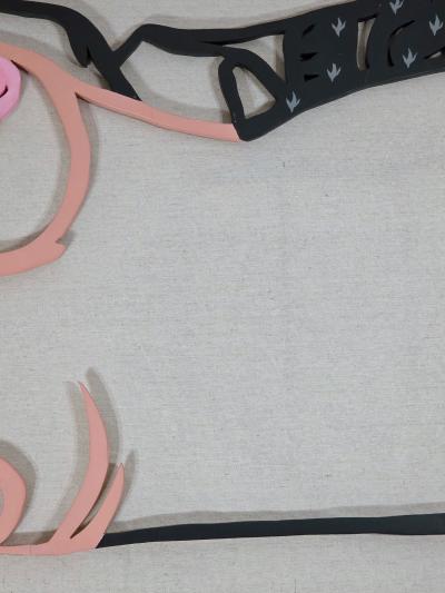 James Elkins James Elkins Signed Sculptural Nude after Tom Wesselmann Painted Balsa 1987