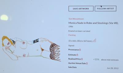 James Elkins James Elkins Signed Sculptural Nude after Tom Wesselmann Painted Balsa 1987