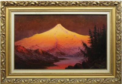 James Everett Stuart JAMES EVERETT STUART 1852 1941 MORNING GLOW MT HOOD