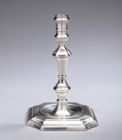 James Gould Queen Anne Silver Taperstick made by James Gould