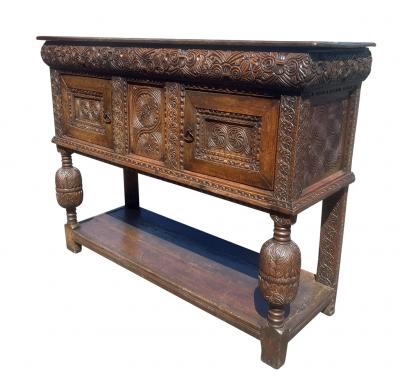 James II Oak Court Cupboard