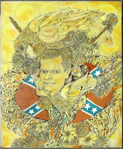 James J Spanfeller Civil Rights Anti Racism Portrait of Black Politician Julian Bond