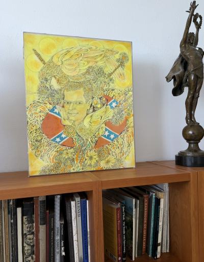 James J Spanfeller Civil Rights Anti Racism Portrait of Black Politician Julian Bond