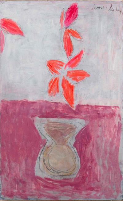 James Lechay Pink Vase with Flowers 