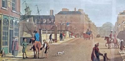 James Malton 19th Century Irish Handcolored Aquatint Prints James Malton of Scenes of Dublin