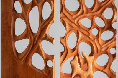 James Martin Carved Cherry Screen