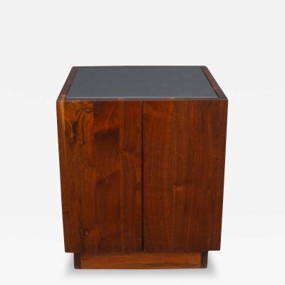 James Martin Custom James Martin Nightstand or End Table American Black Walnut Cleft Slate