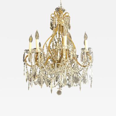 James Moder Crystal Venetian Style Chandelier 