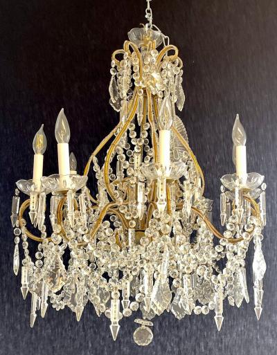 James Moder James Moder Crystal Venetian Style Chandelier 