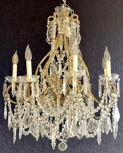 James Moder James Moder Crystal Venetian Style Chandelier 
