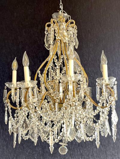 James Moder James Moder Crystal Venetian Style Chandelier 