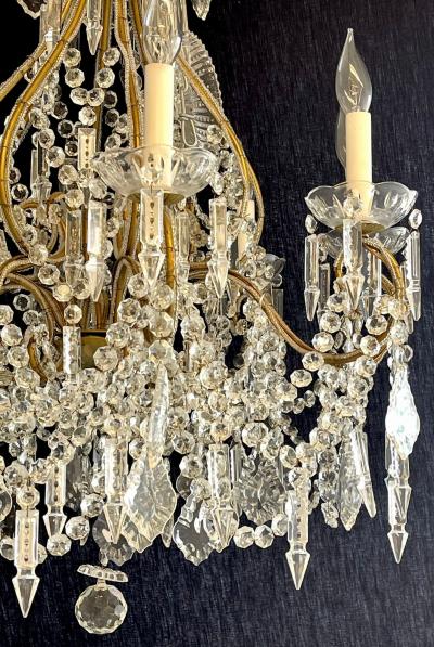 James Moder James Moder Crystal Venetian Style Chandelier 