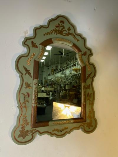 James Mont 1940S HAND PAINTED CHINOISERIE MIRROR AND SETTEE SUITE