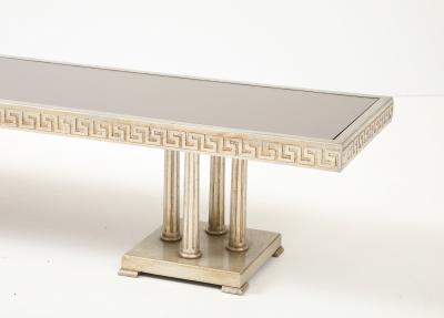 James Mont 1950s Large Gilt and Silver Leafed Greek key Coffee table by James Mont 