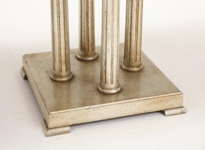 James Mont 1950s Large Gilt and Silver Leafed Greek key Coffee table by James Mont 