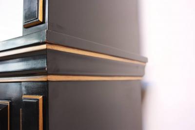 James Mont 1970s James Mont Style Ebonized Armoire