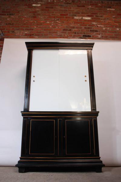 James Mont 1970s James Mont Style Ebonized Armoire