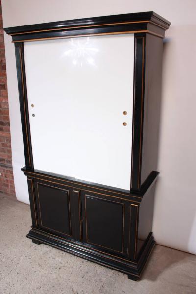 James Mont 1970s James Mont Style Ebonized Armoire