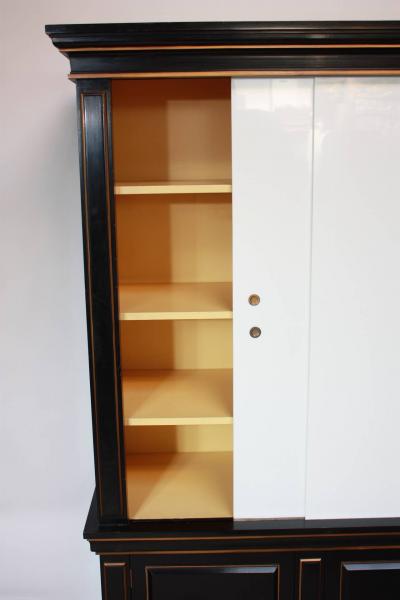 James Mont 1970s James Mont Style Ebonized Armoire