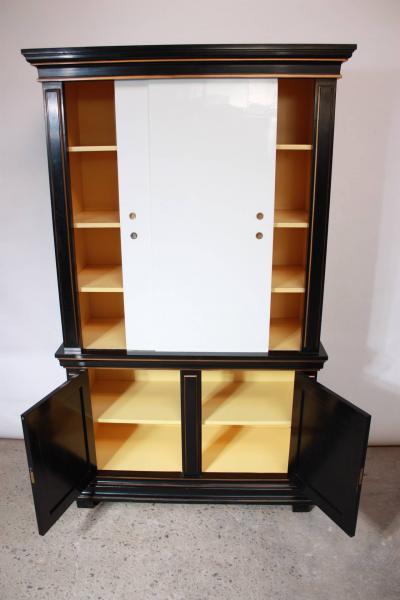James Mont 1970s James Mont Style Ebonized Armoire