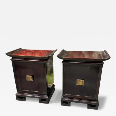 James Mont ASIAN MODERN PAIR OF CABINETS ATTRIBUTED TO JAMES MONT
