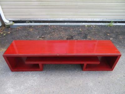 James Mont Asian Modern Paul Frankl Long Cinnabar Bench Mid Century Modern