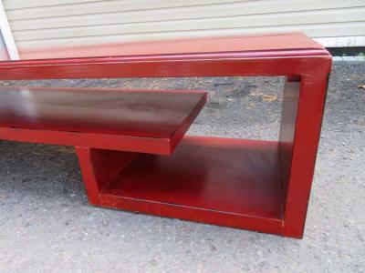 James Mont Asian Modern Paul Frankl Long Cinnabar Bench Mid Century Modern