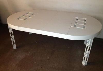 James Mont Attributed James Mont Dining Table White Lacquer