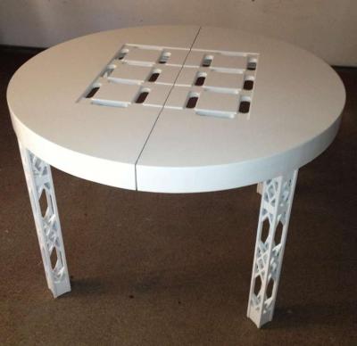 James Mont Attributed James Mont Dining Table White Lacquer