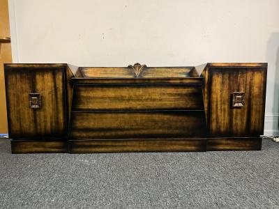 James Mont BEAUTIFUL MID CENTURY MIXED METALLIC LEAF FINISH SIDEBOARD BY JAMES MONT