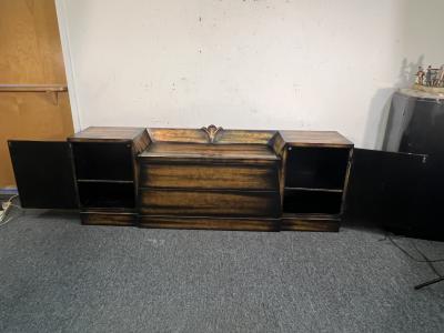 James Mont BEAUTIFUL MID CENTURY MIXED METALLIC LEAF FINISH SIDEBOARD BY JAMES MONT