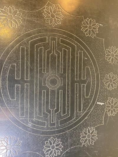 James Mont CHINOISERIE SLATE AND WOOD TABLES IN THE MANNER OF JAMES MONT