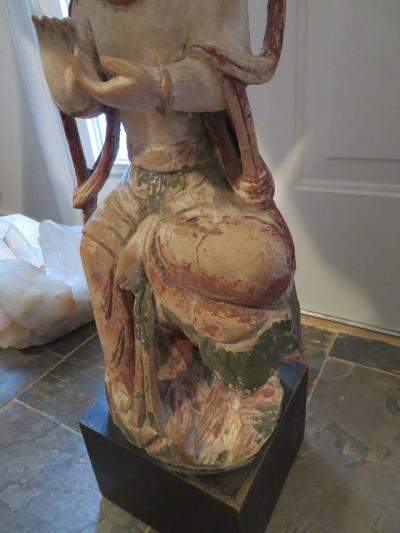 James Mont Dramatic Pair of James Mont Hollywood Regency Chinese Figural Lamps Mid Century