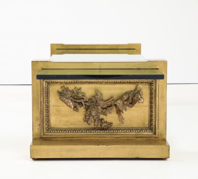 James Mont Glamorous Rare JAMES MONT Carved Gilt Leafed Coffee Table