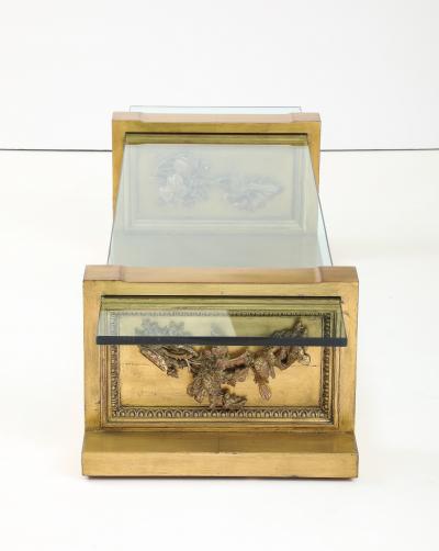 James Mont Glamorous Rare JAMES MONT Carved Gilt Leafed Coffee Table