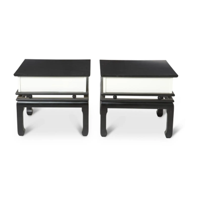 James Mont Hollywood Regency James Mont Style Side Tables Nightstands a Pair