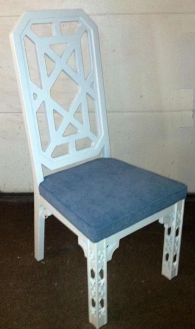 James Mont James Mont Attributed Set of 4 Chairs White Lacquer