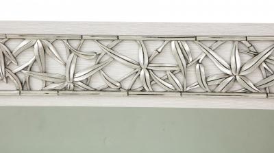 James Mont James Mont Cerused oak Silvered Bamboo Mirror 1 of 2